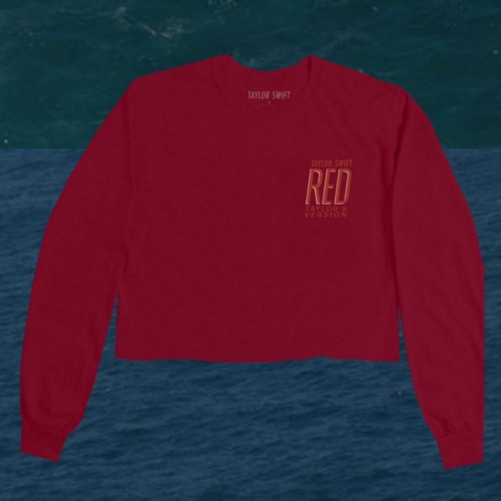 Taylor Swift Red Eras Cropped Shirt